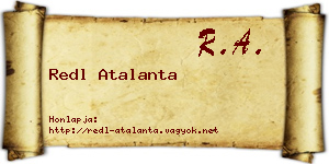 Redl Atalanta névjegykártya